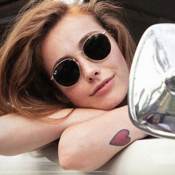 RayBan Round Metal RB3447 Green Lens New - Picture 4 of 14